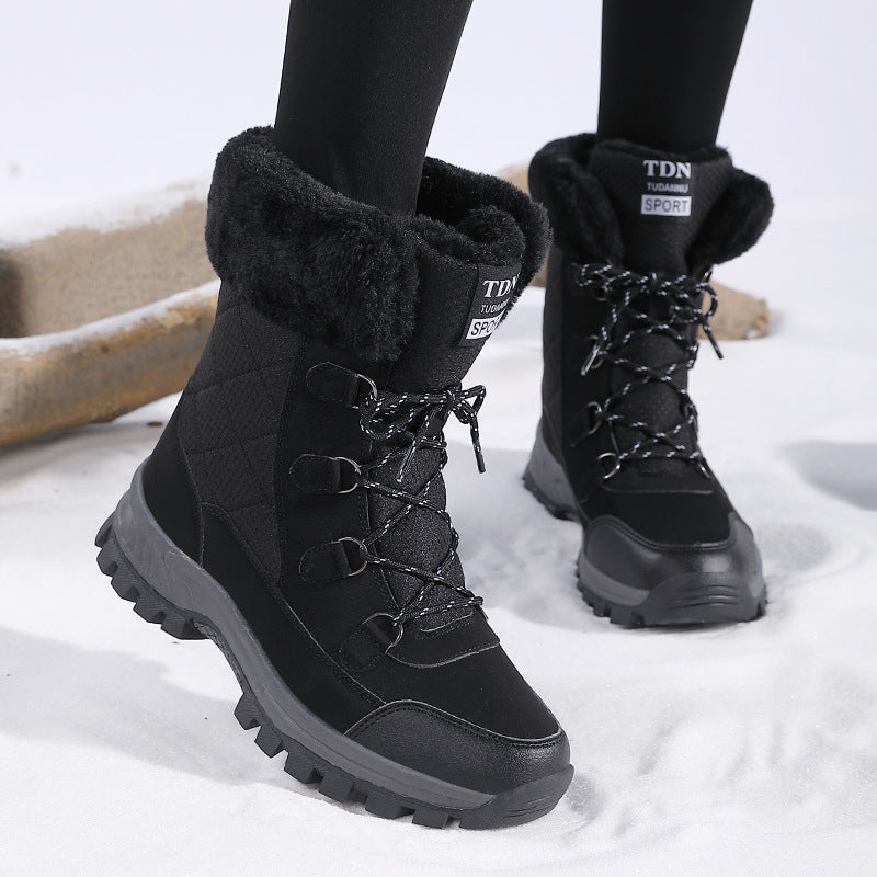 Women's Glacier Insulated Winter Boots - Thick Cotton-Lined High-Top Snow Boots with Non-Slip Lug Sole (US 5-11)