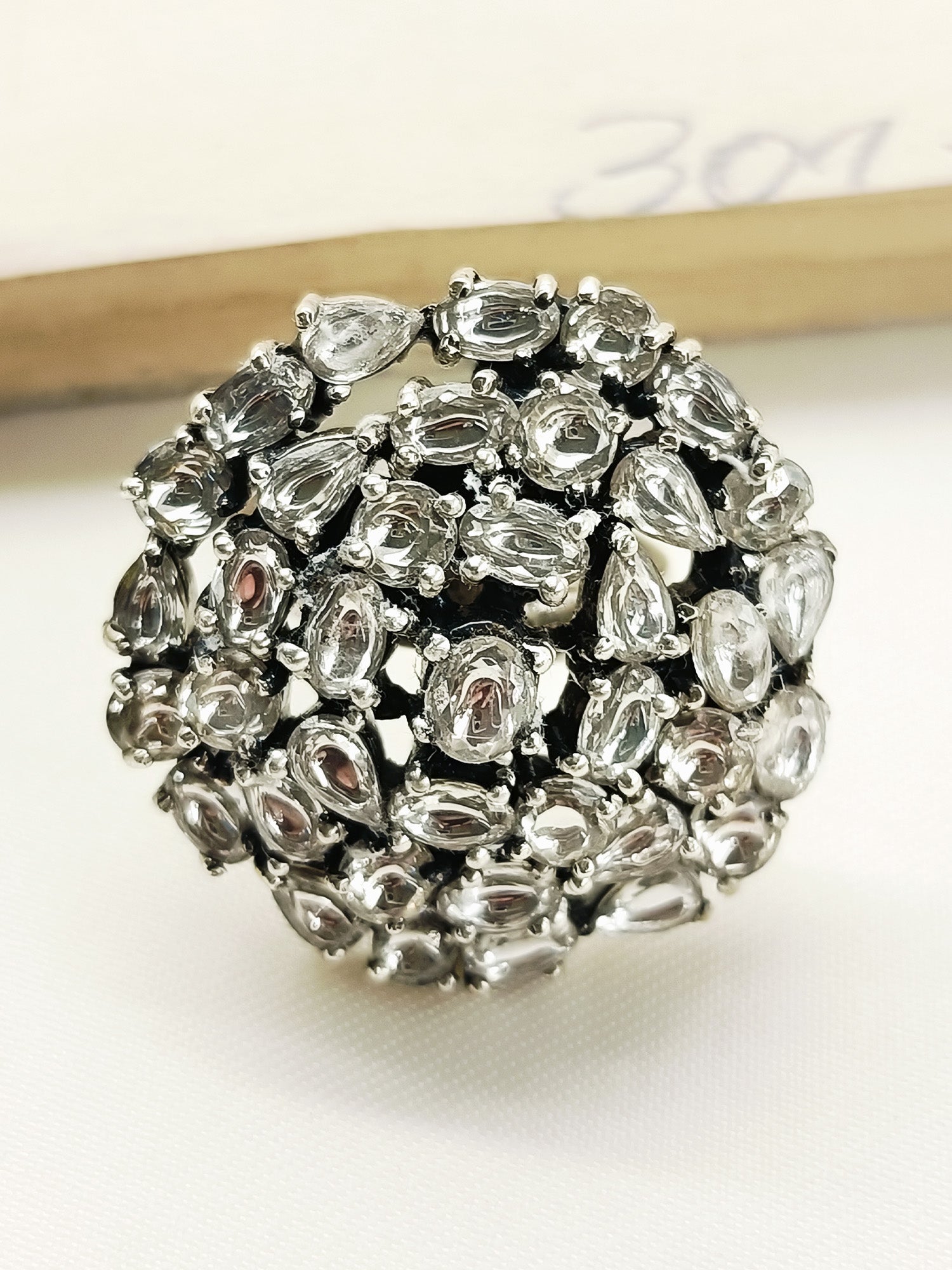 Kiansha 92.5 Silver Moissonite Finger Ring