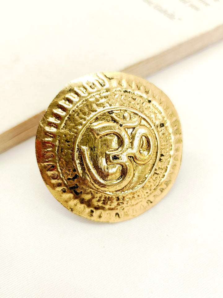 Pratima Golden Tribal Finger Ring