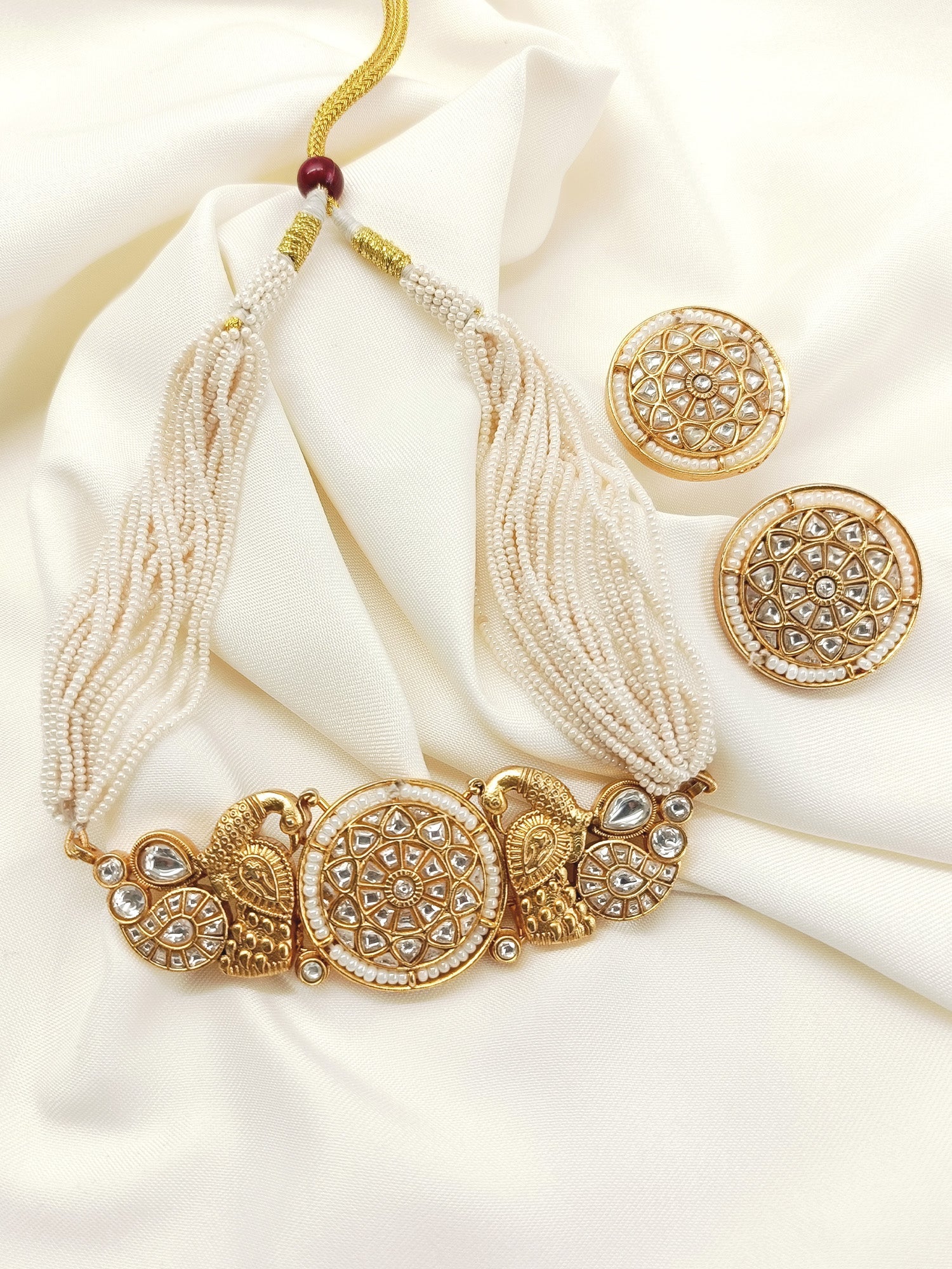 Haani White Kundan Choker Set