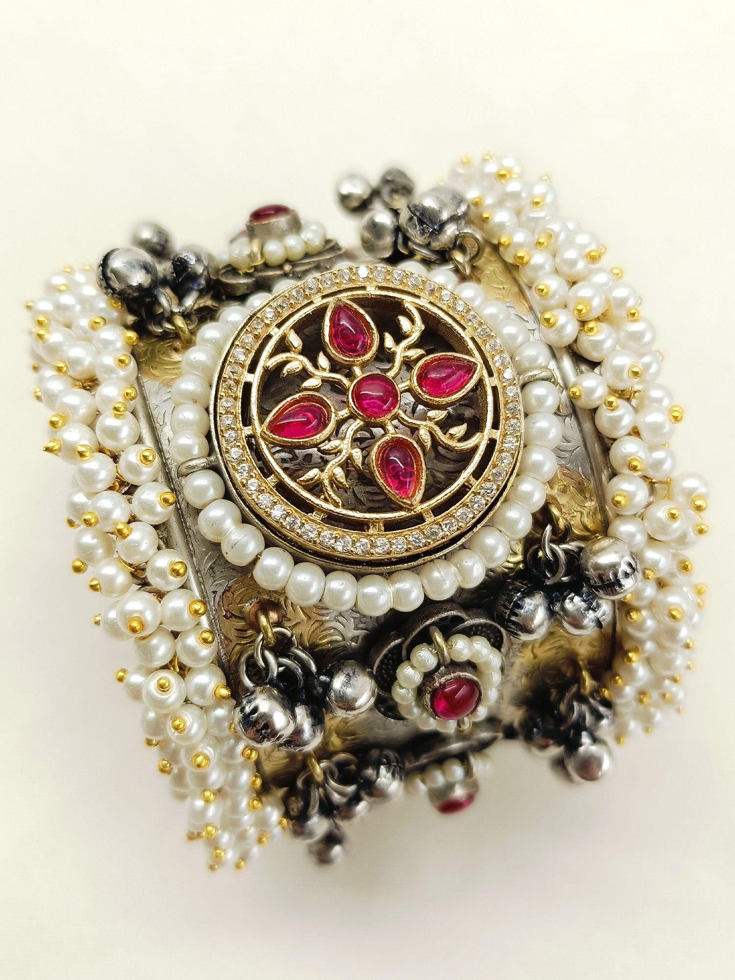 Utkarsha Red Oxidized Bracelet