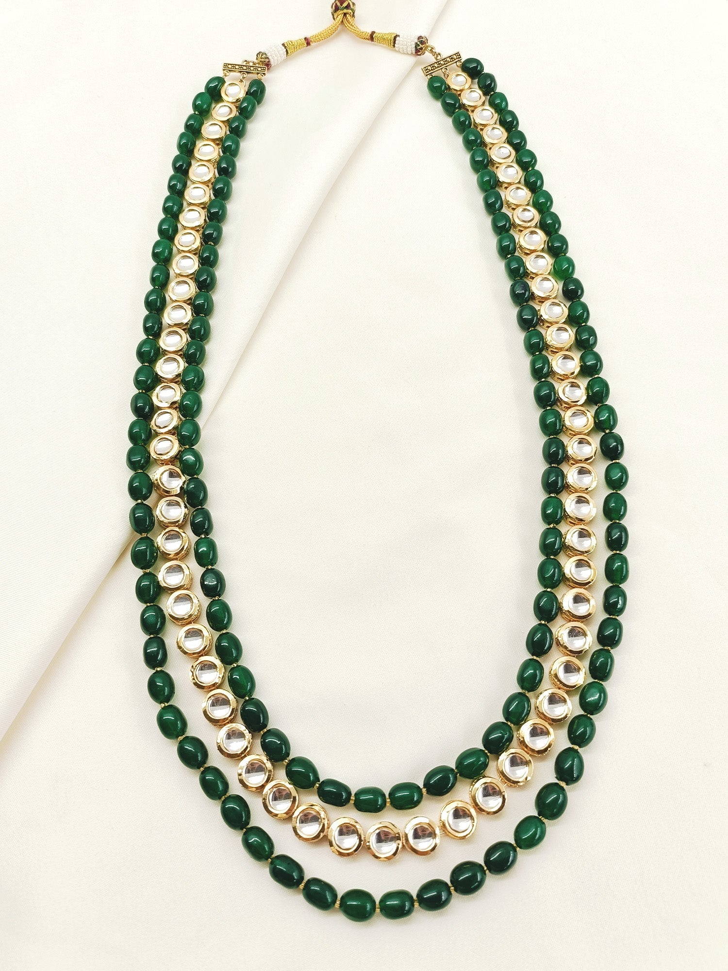 Prakash Green Groom Beads Neckpiece
