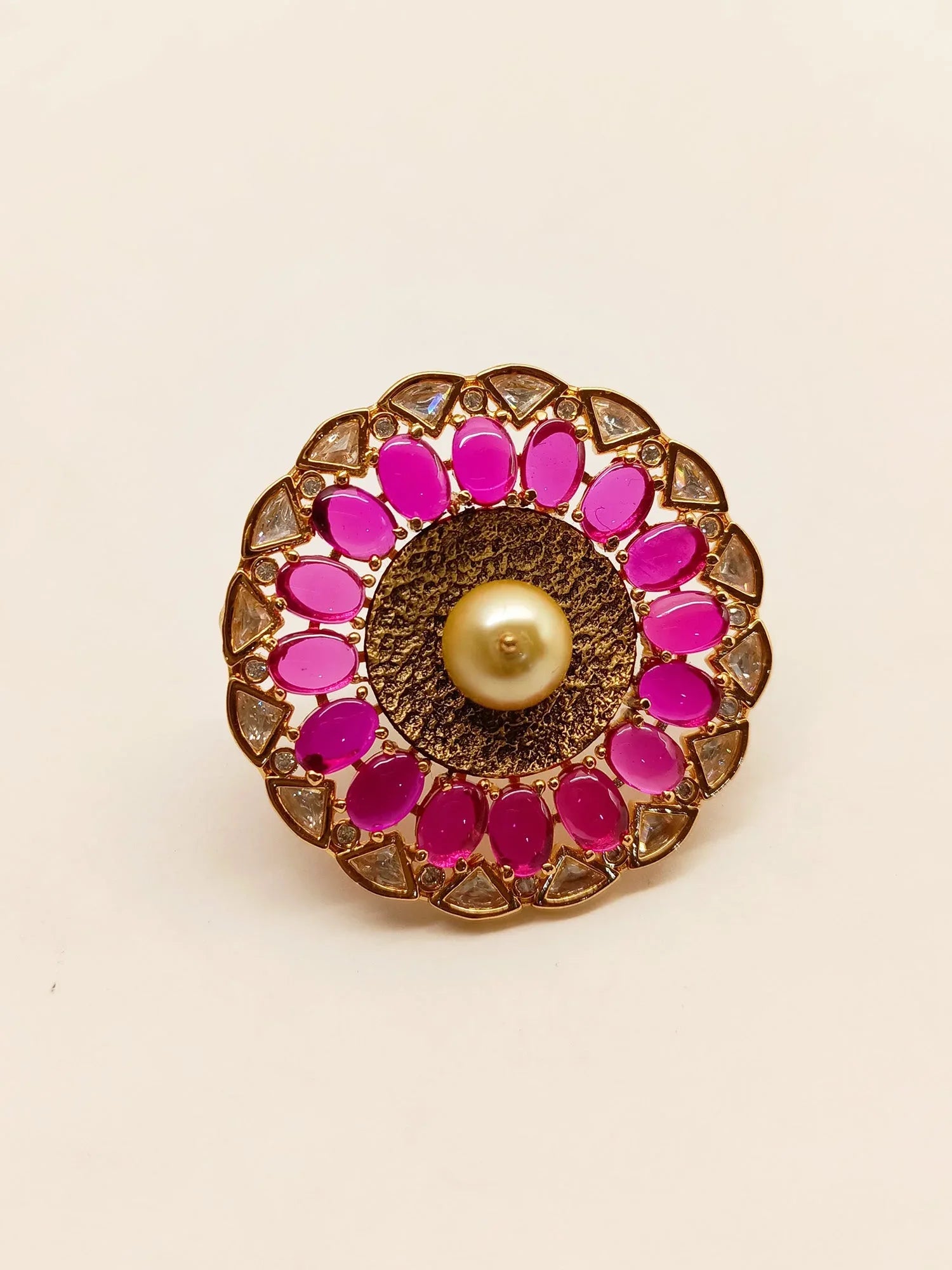 Issra Uncut Kunda Polki Finger Ring