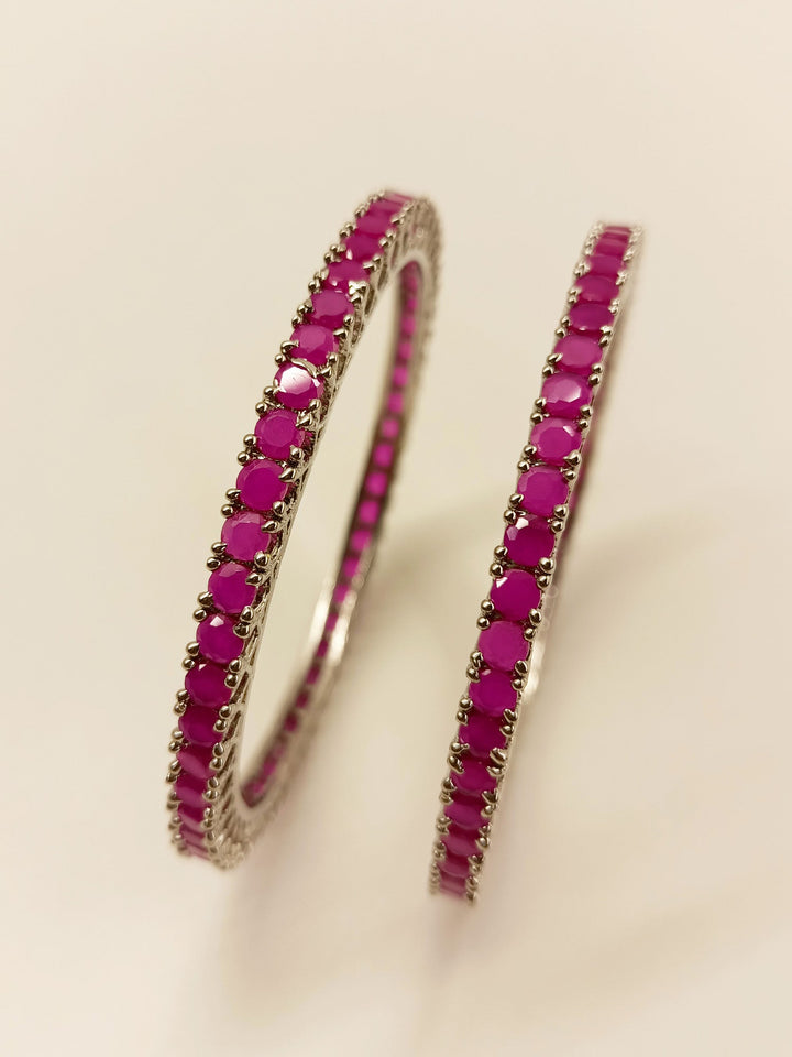 Hania Ruby American Diamond Bangle