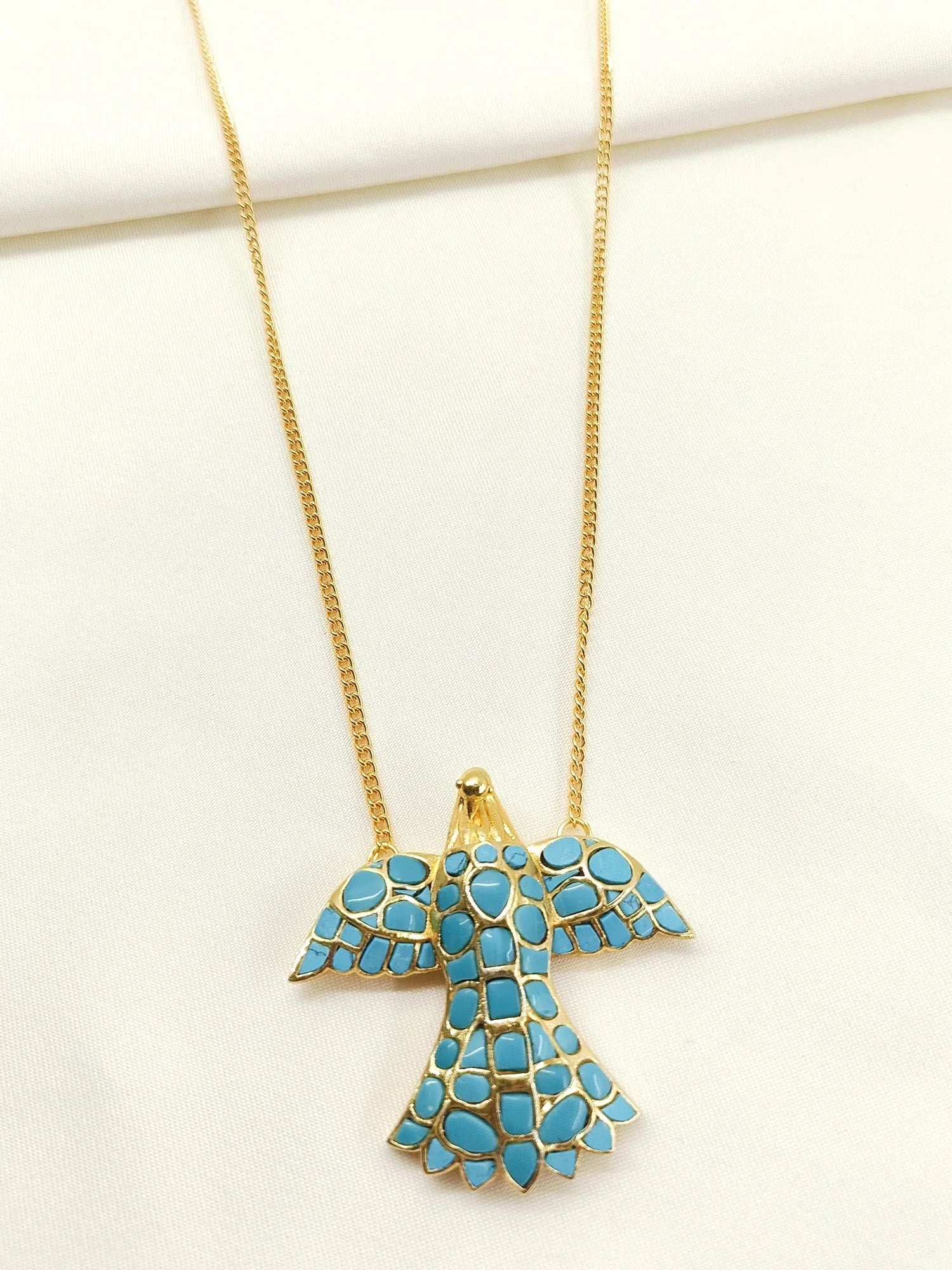 Shaurman Firozi Kundan Neckpiece