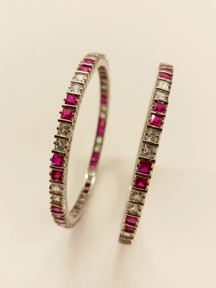 Sharvya Rose Pink American Diamond Bangle