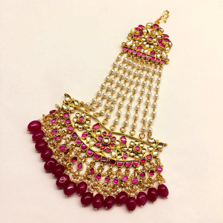 Yukta Ruby Hanging Kundan Passa