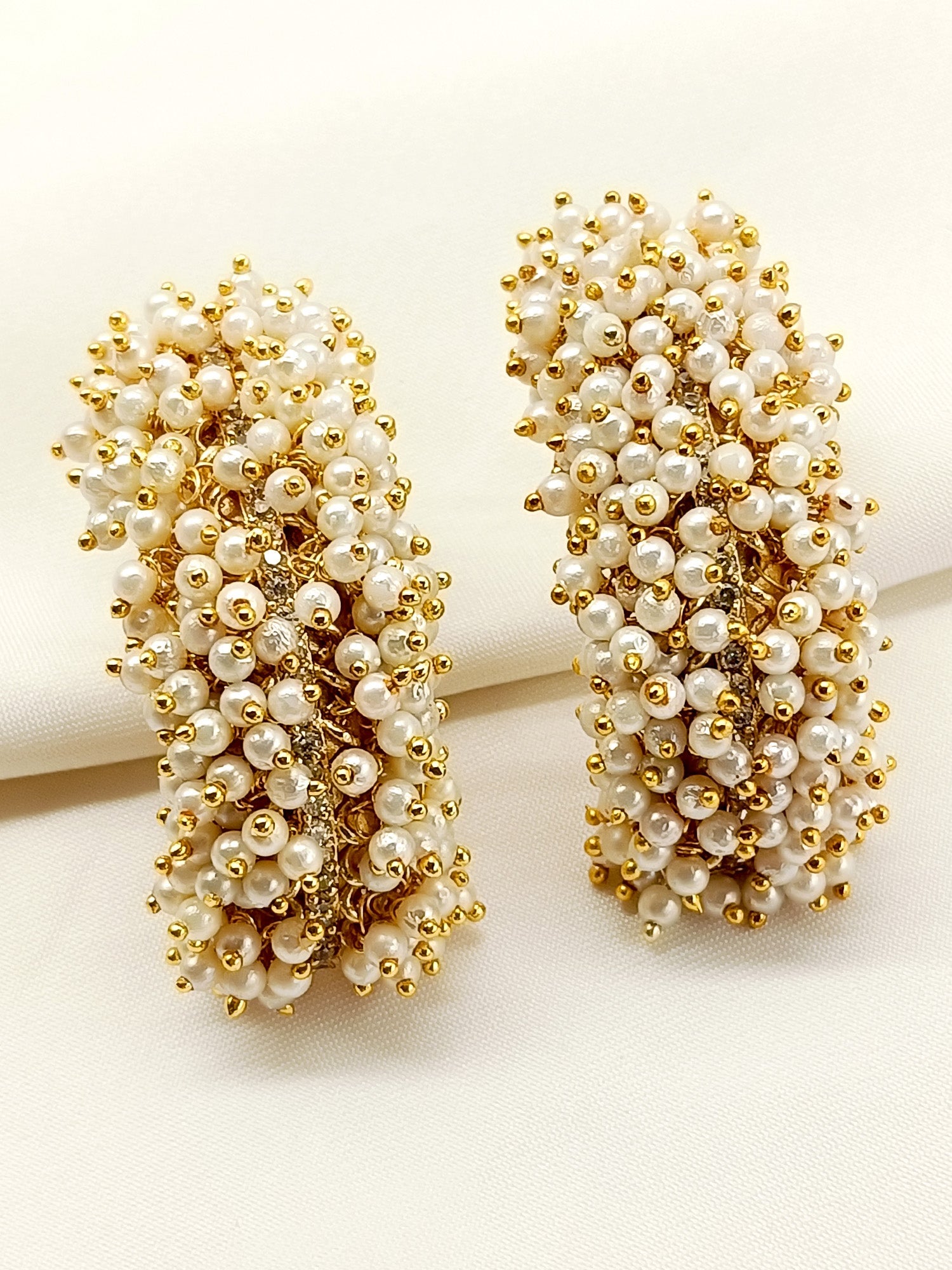 Shivani White Antique Earrings