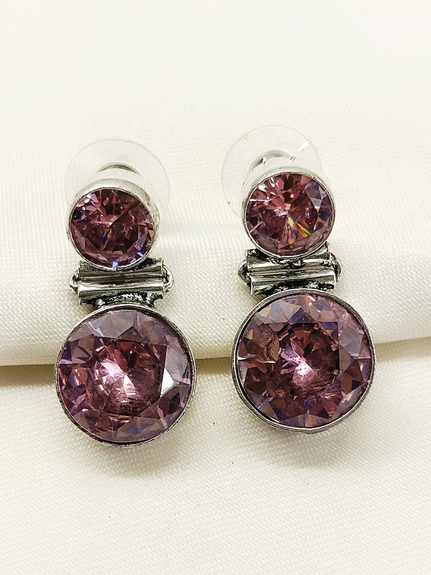 Ura Baby Pink Oxidized Earring