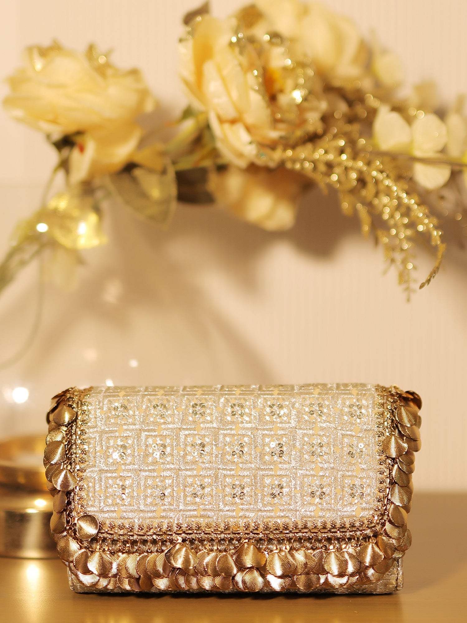 Sajani Golden Evening Clutch