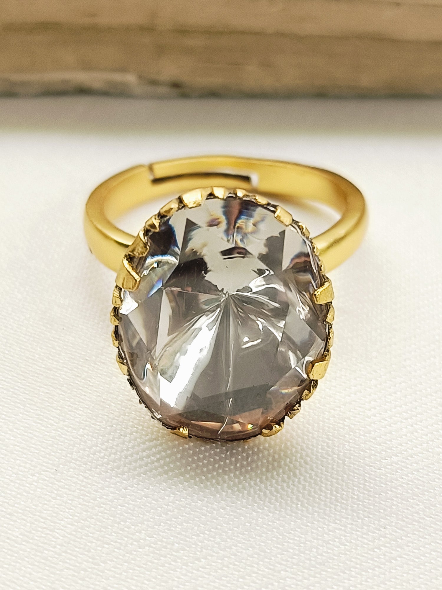 Amrita 92.5 Silver Moissonite Finger Ring