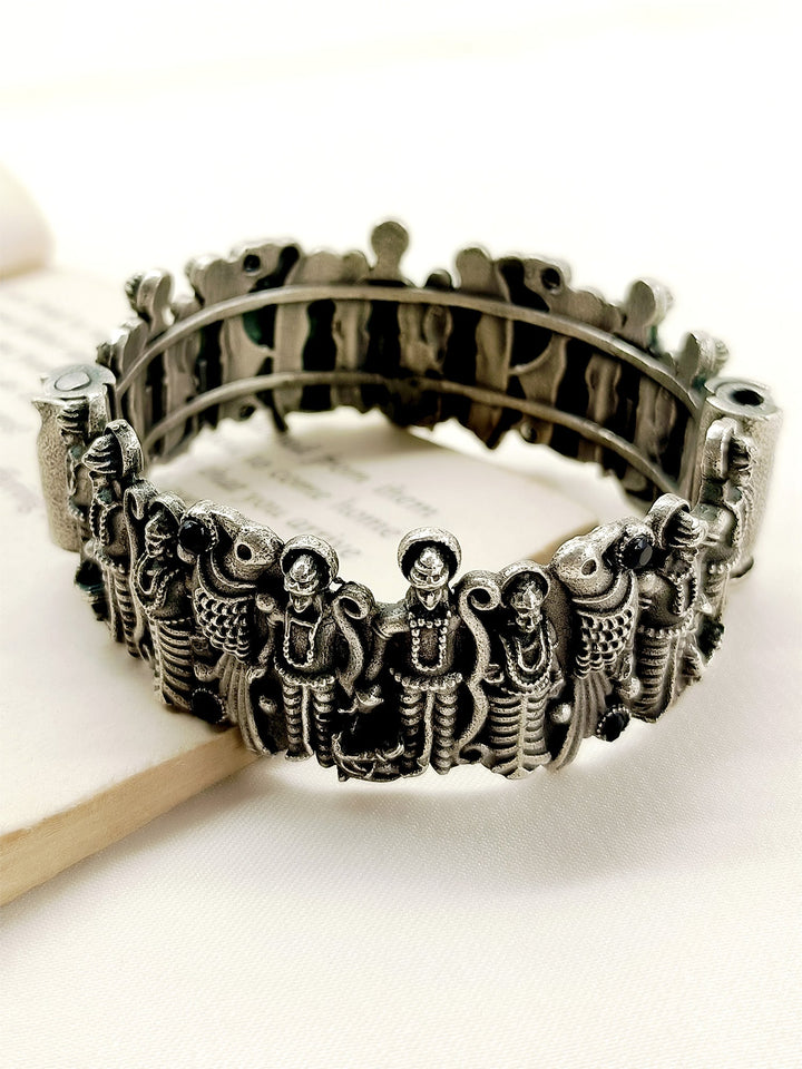 Magadhi Black Ram Ji Oxidized Kada