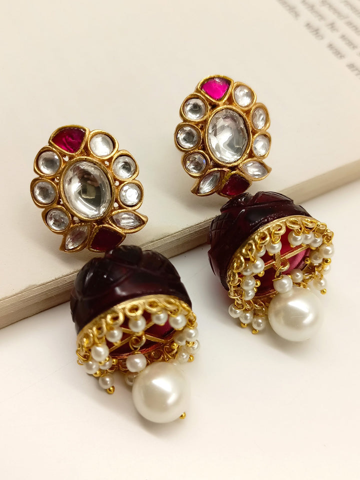 Naomi Maroon Boutique Jhumki