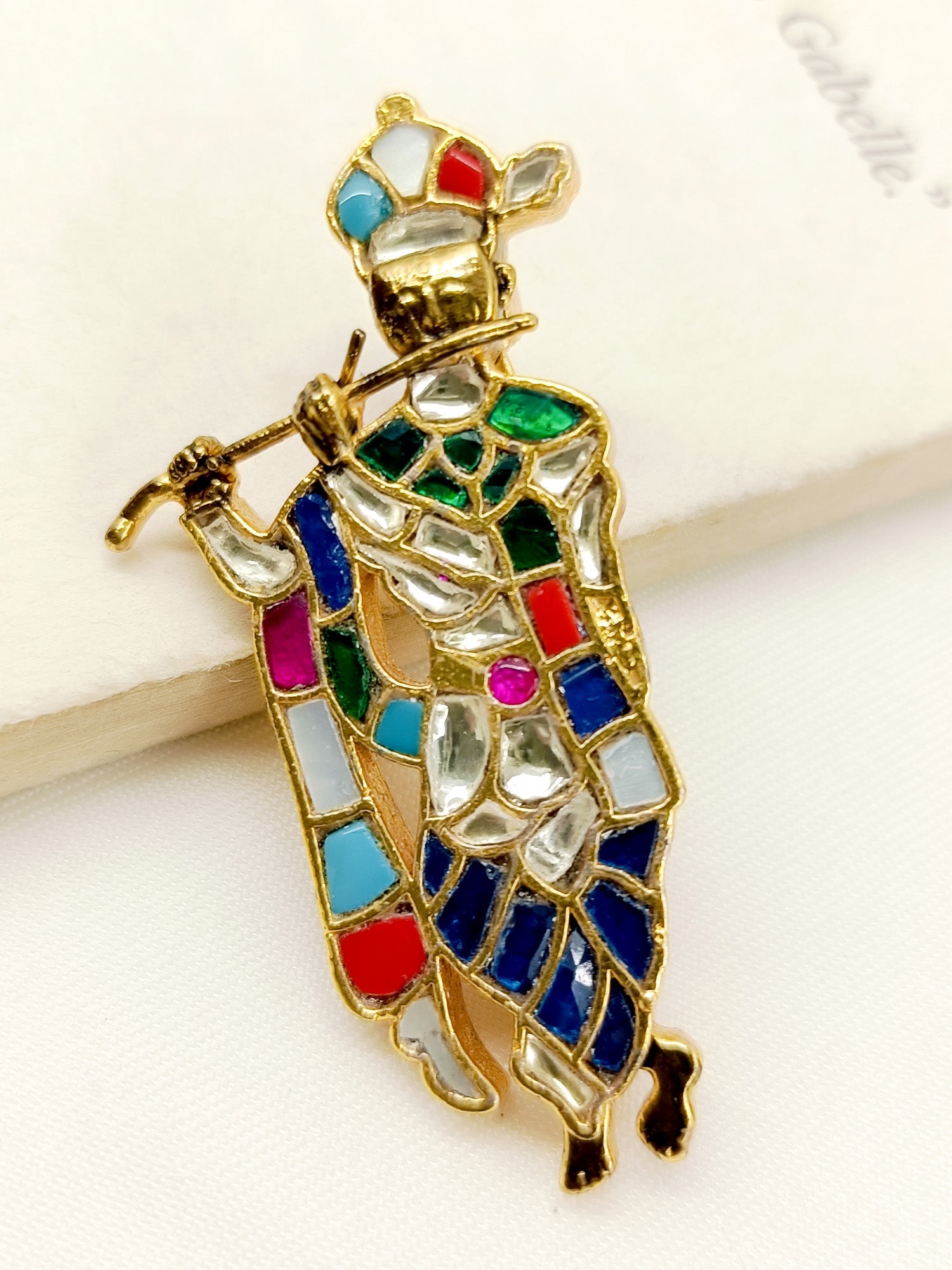 Aarohi Multi Colour Krishna Ji Brooch