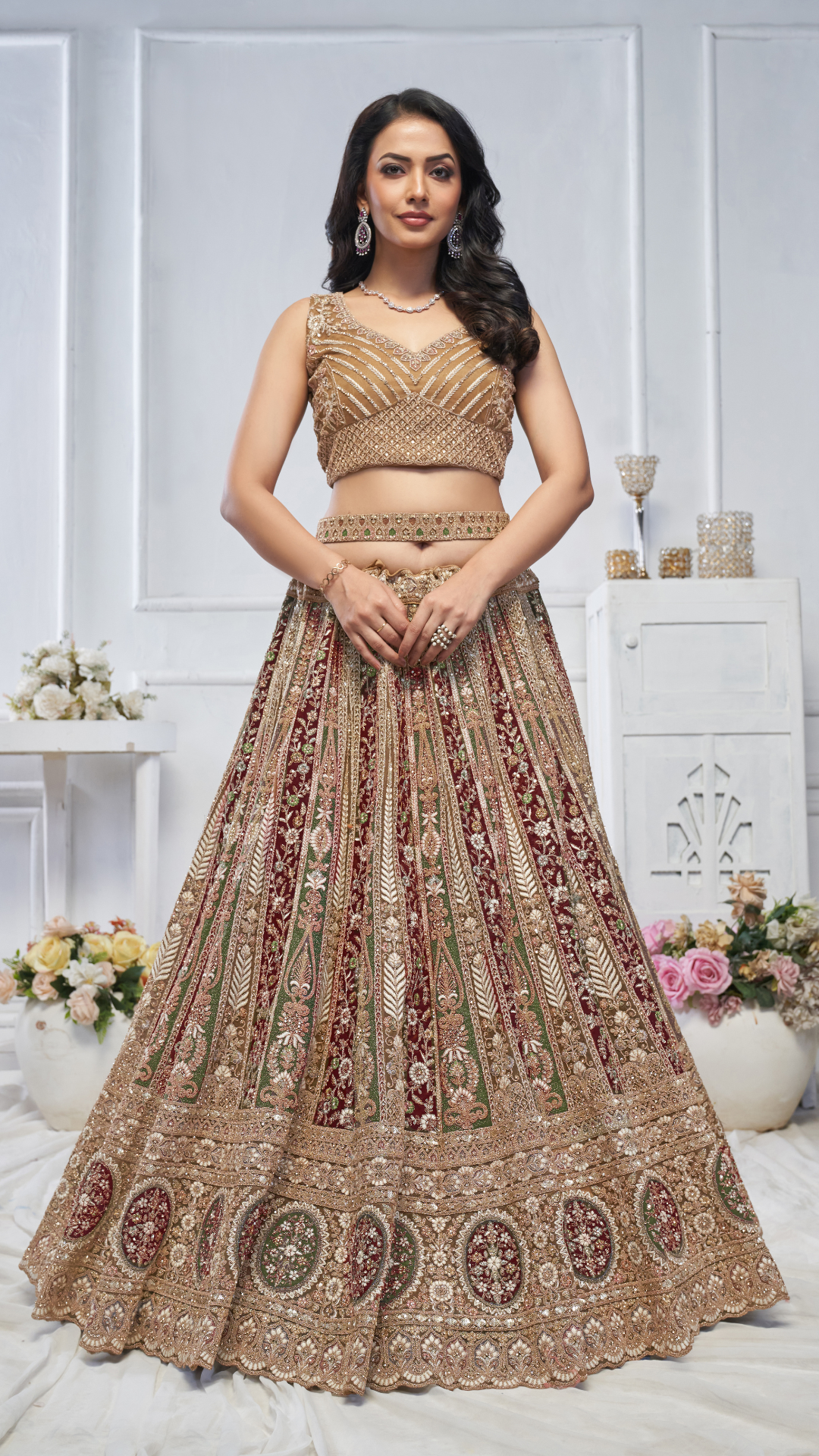 The Majestic Mustard bridal lehenga