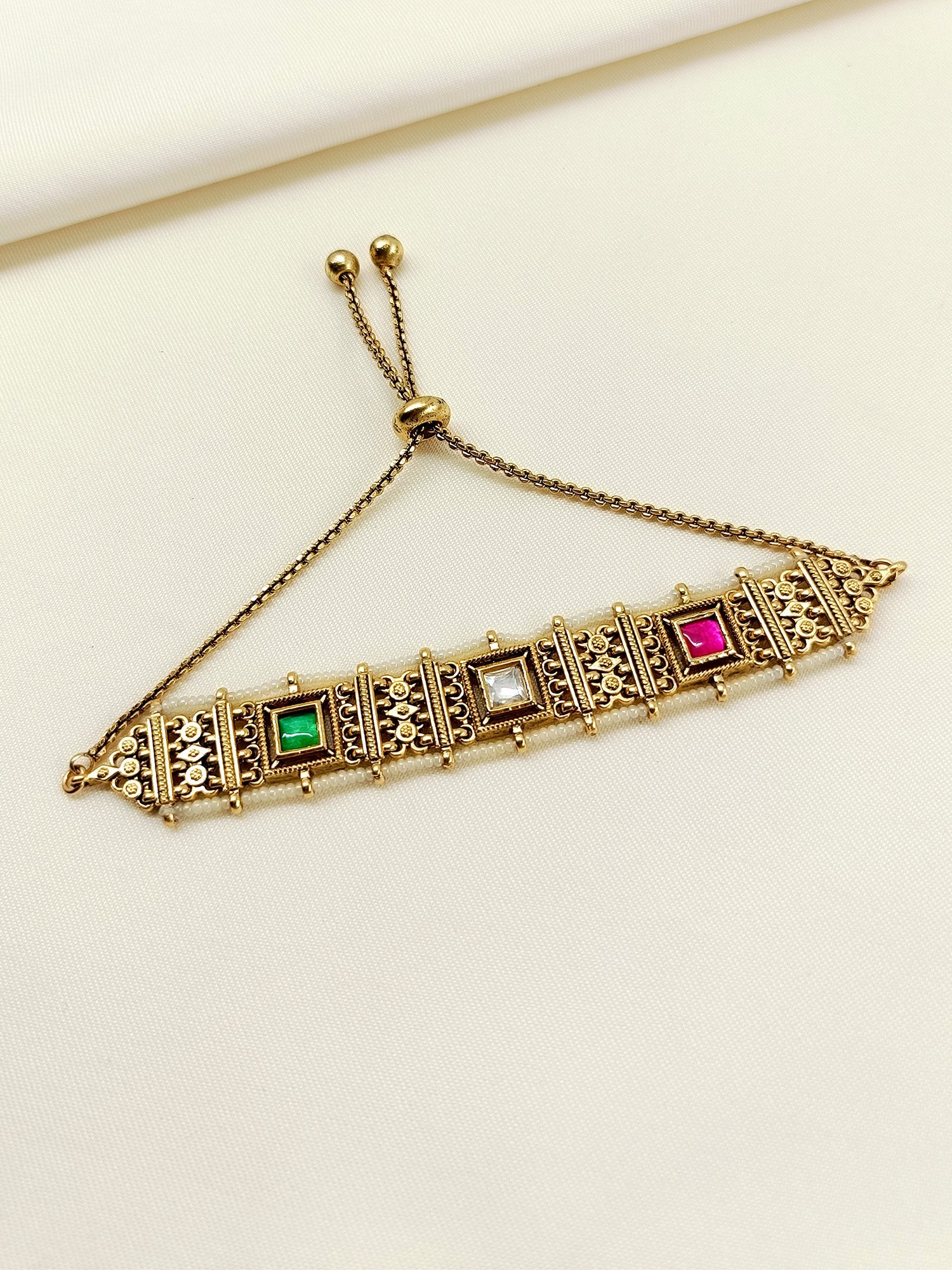 Pavani R&G Kundan Bracelet