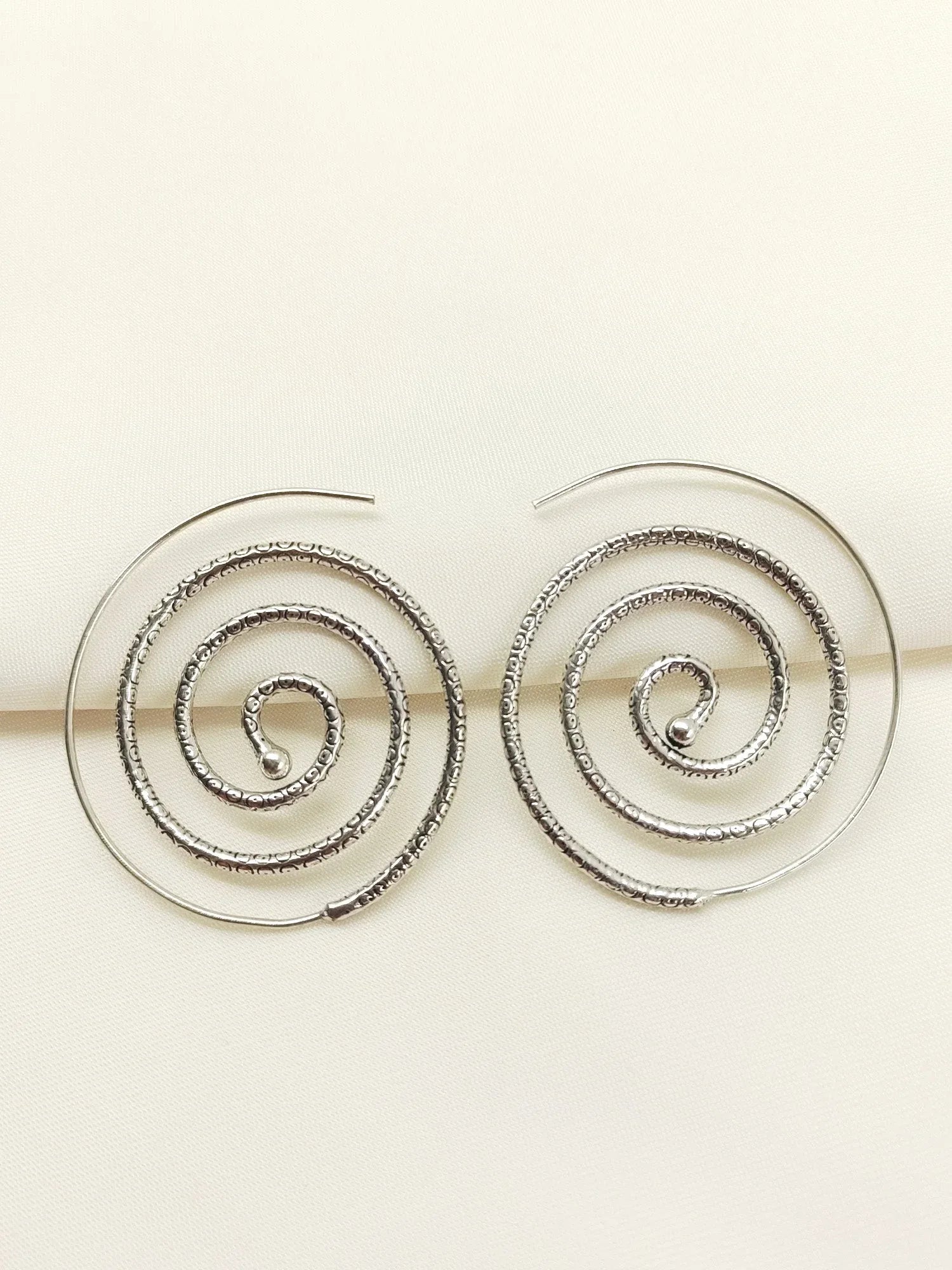 Aindrila Silver Western Earrings