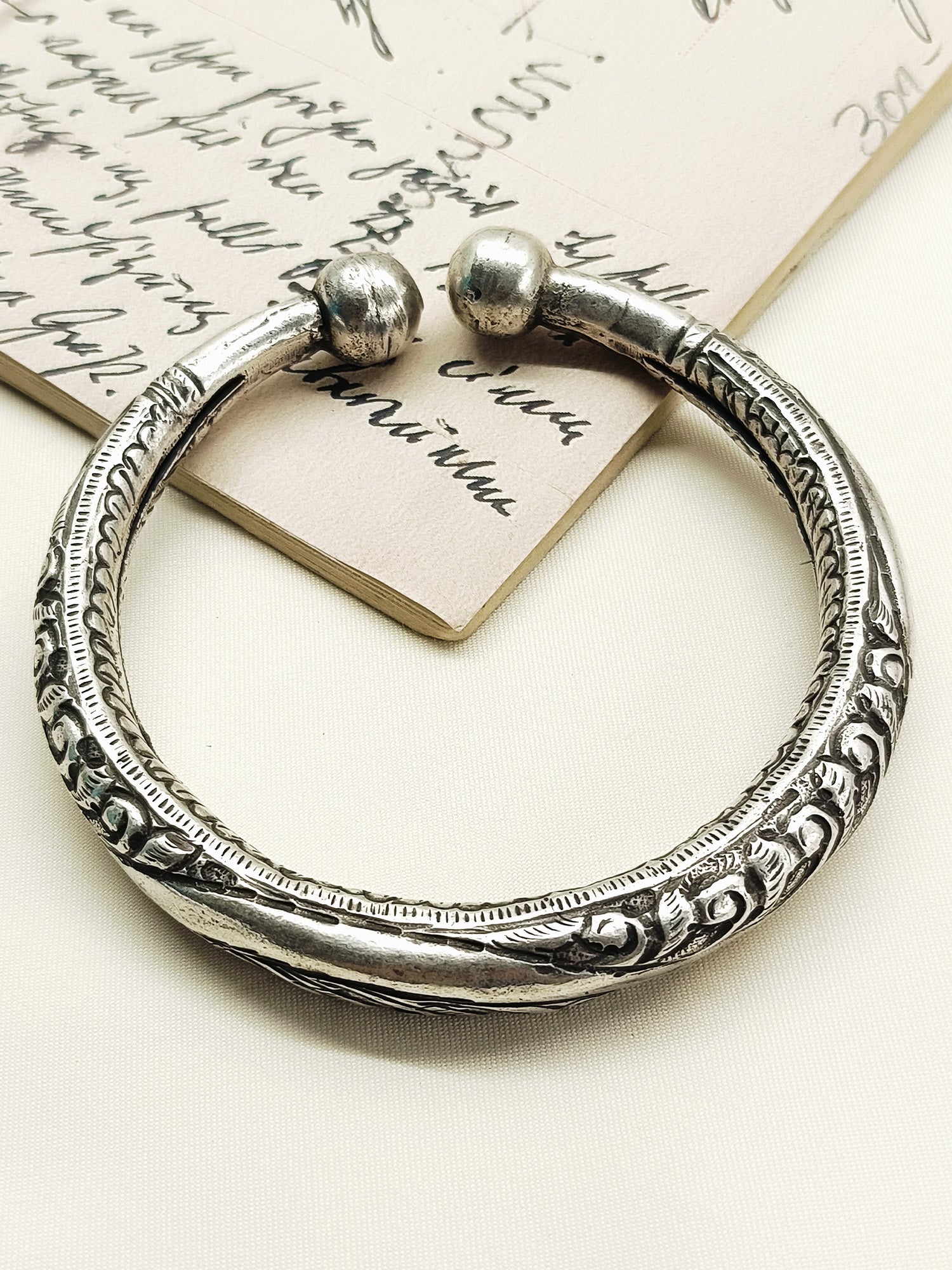 Nimrit Oxidized Silver Anklet [Price Is For Single Piece]