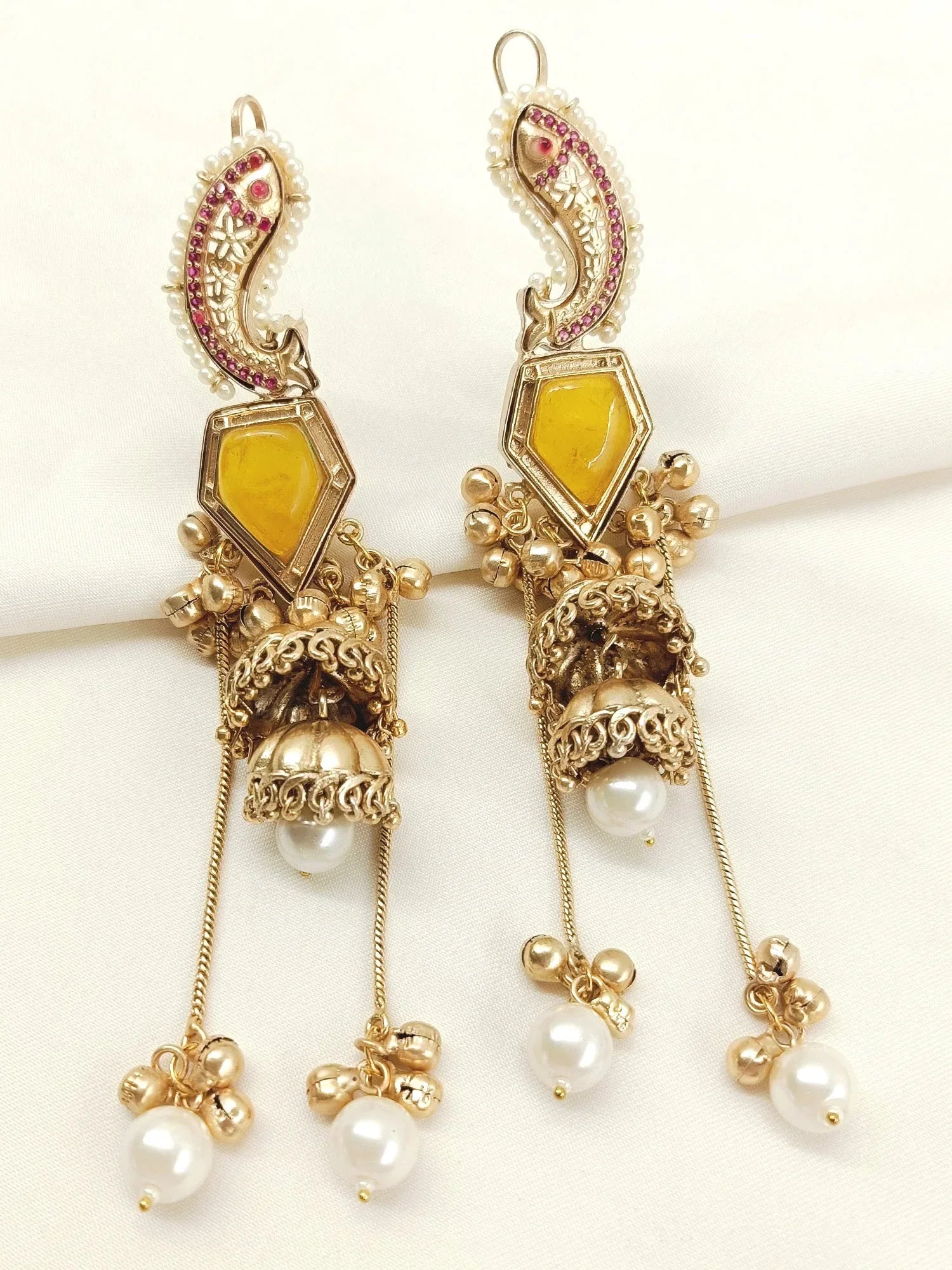 Draupadi Yellow Boutique Jhumki