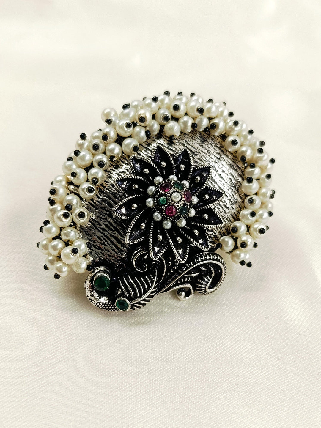 Taina Multi Colour Oxidized Finger Ring