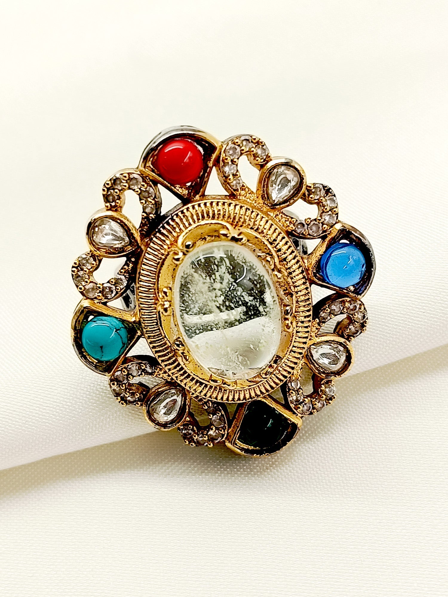 Shahida Multi Colour Boutique Finger Ring