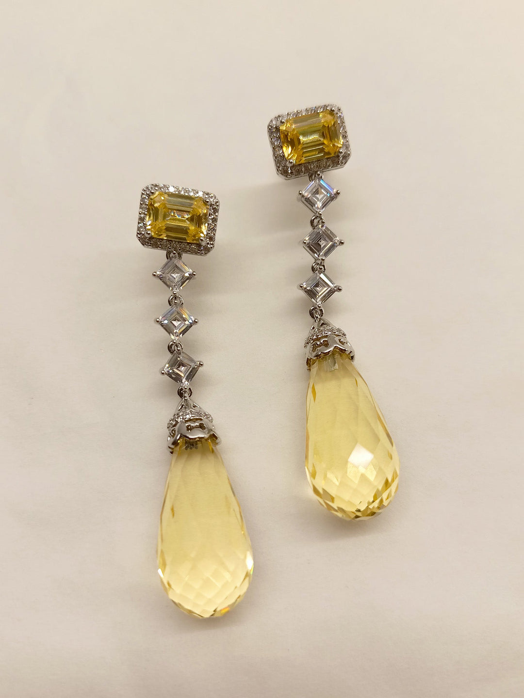 Zilpah Yellow Drop Earrings