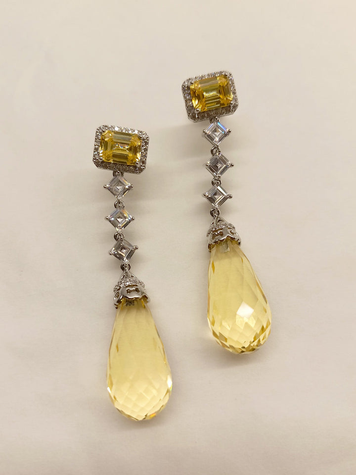 Zilpah Yellow Drop Earrings