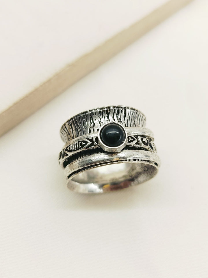 Anam Black Oxidized Finger Ring