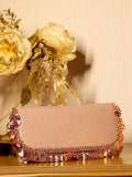 Aadila Rose Gold Evening Clutch