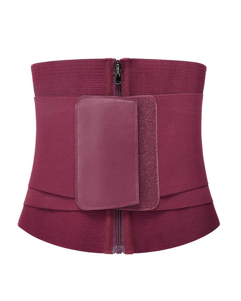Double Compression Zipper Waist Trainer Corset Girdle