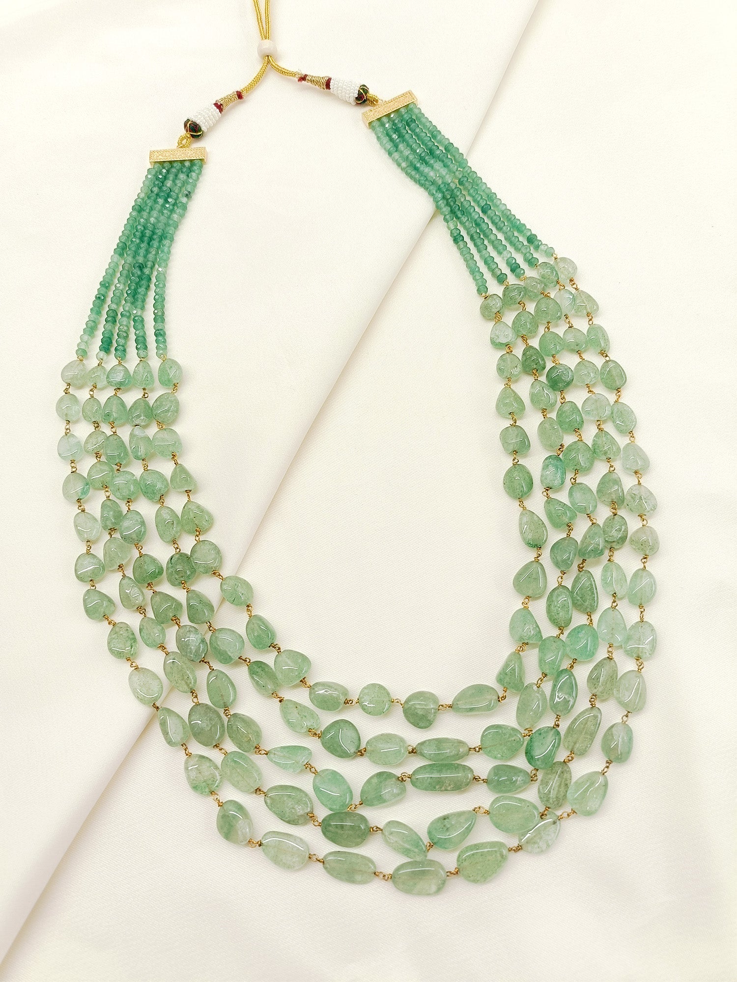 Swaraj Mint Green Groom Beads Neckpiece