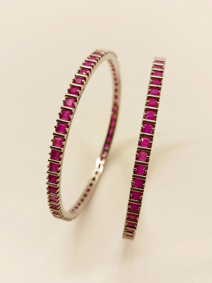 Saunika Ruby American Diamond Bangle