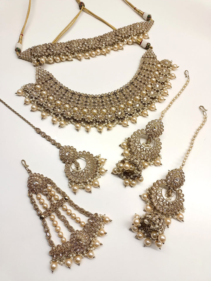 Ermina Copper Polki Bridal Set