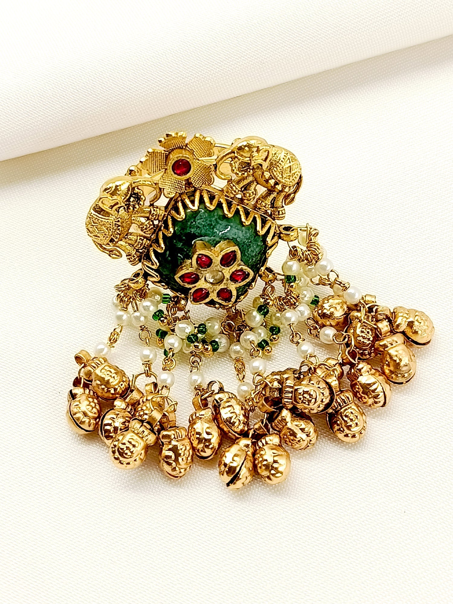 Asmee R & G Kundan Finger Ring