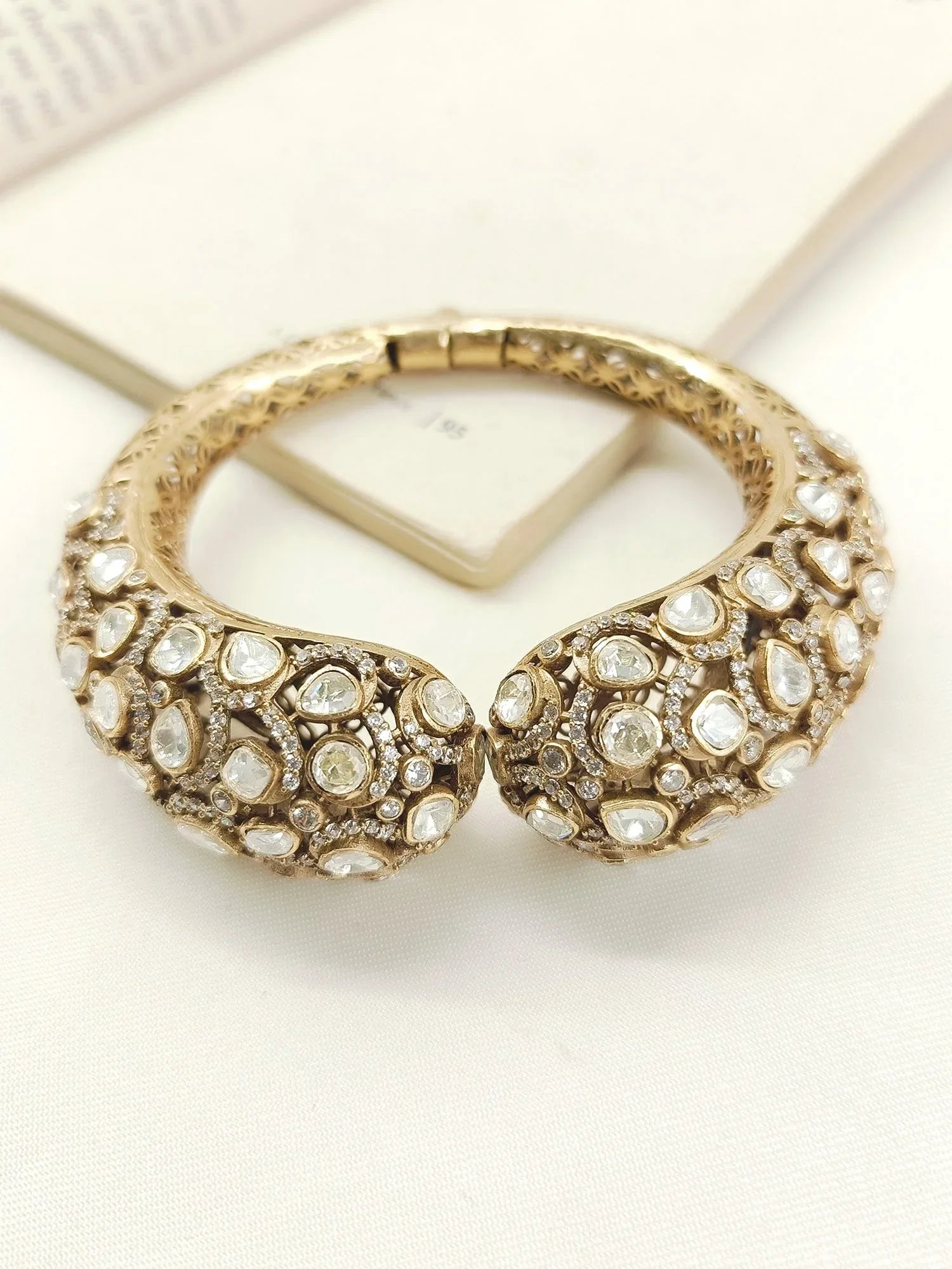 Devkanya White Kundan Bracelet