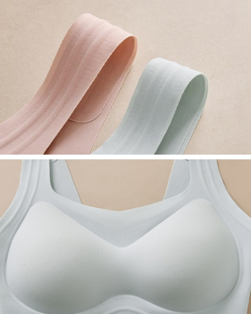 Thin Soft Support Push Up Anti Sagging Vest Bra  - By Qivii
