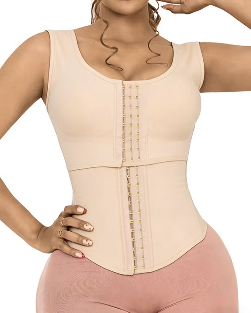 High Compression Corset Tank Top Built-in Bra Waist Trainer  - By Qivii