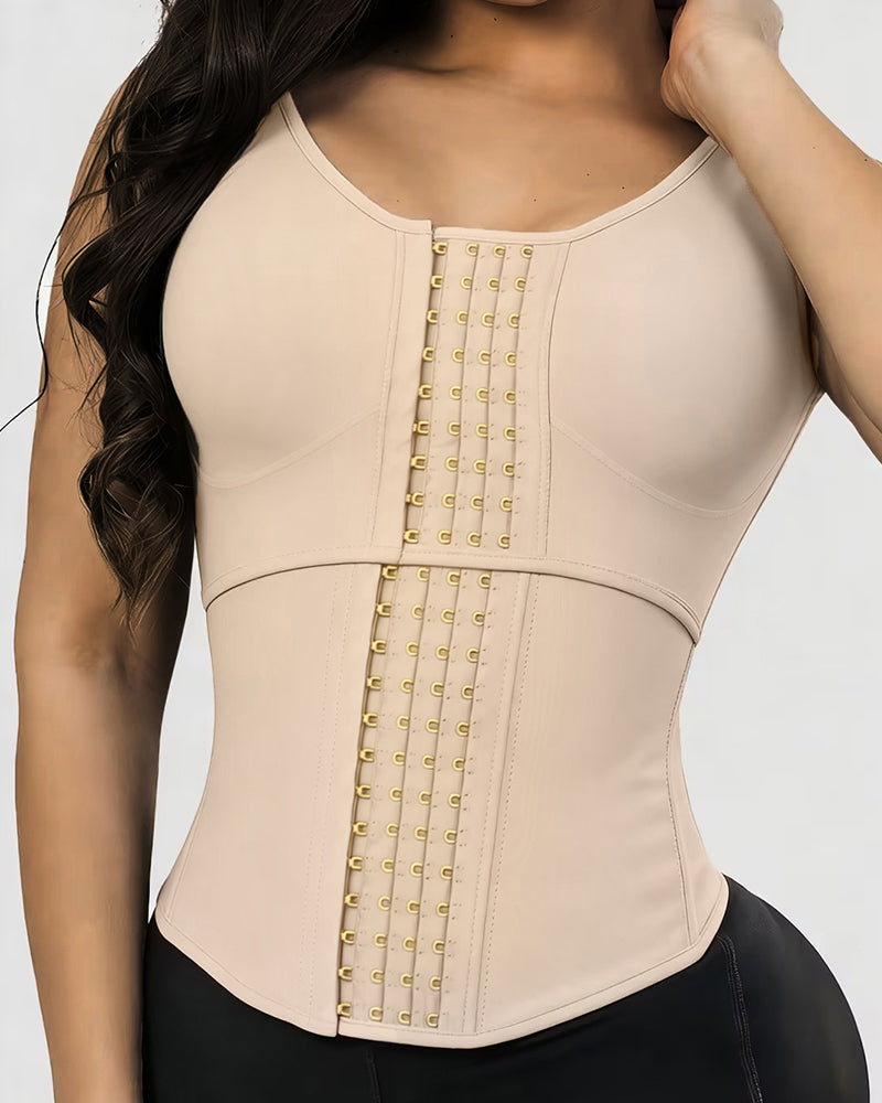 High Compression Corset Tank Top Built-in Bra Waist Trainer  - By Qivii