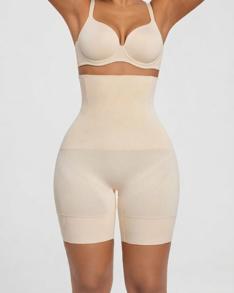 High Waist Wide Waistband Tummy Control Shaping Shorts Seamless Butt Lifter Thigh Shaper
