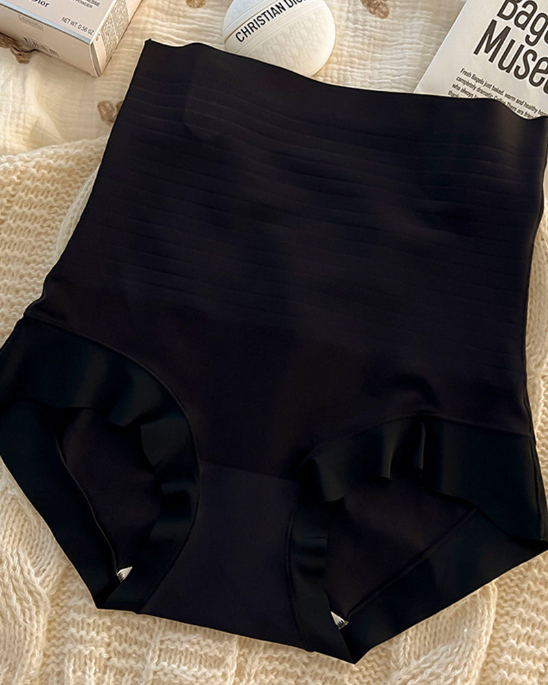 Ice Silk Seamless Tightening Waist Panties Hip Lift Breathable Shaping Briefs  - By Qivii