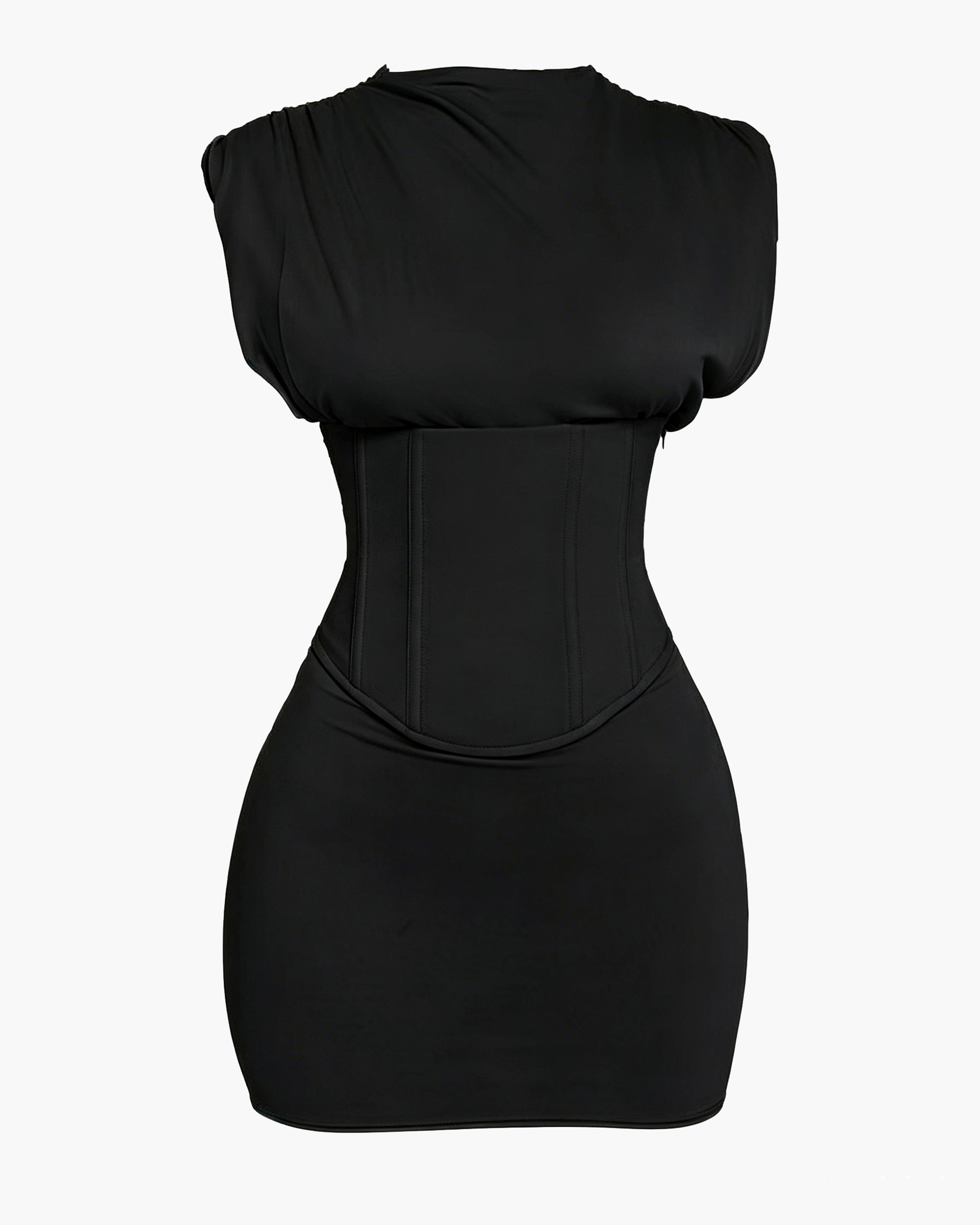 Hourglass Corset Tummy Control Sleeveless Dress Set  - By Qivii