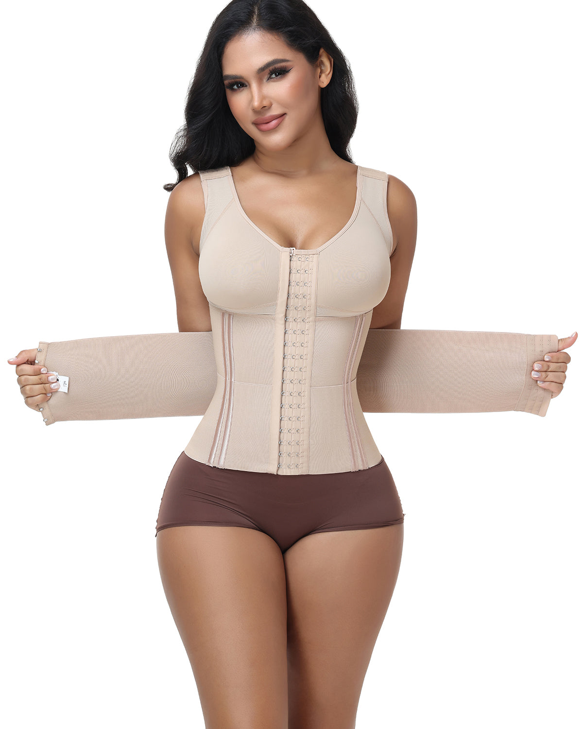 Double Compression Faja Vest Tummy Control Bust Support Waist Trainer