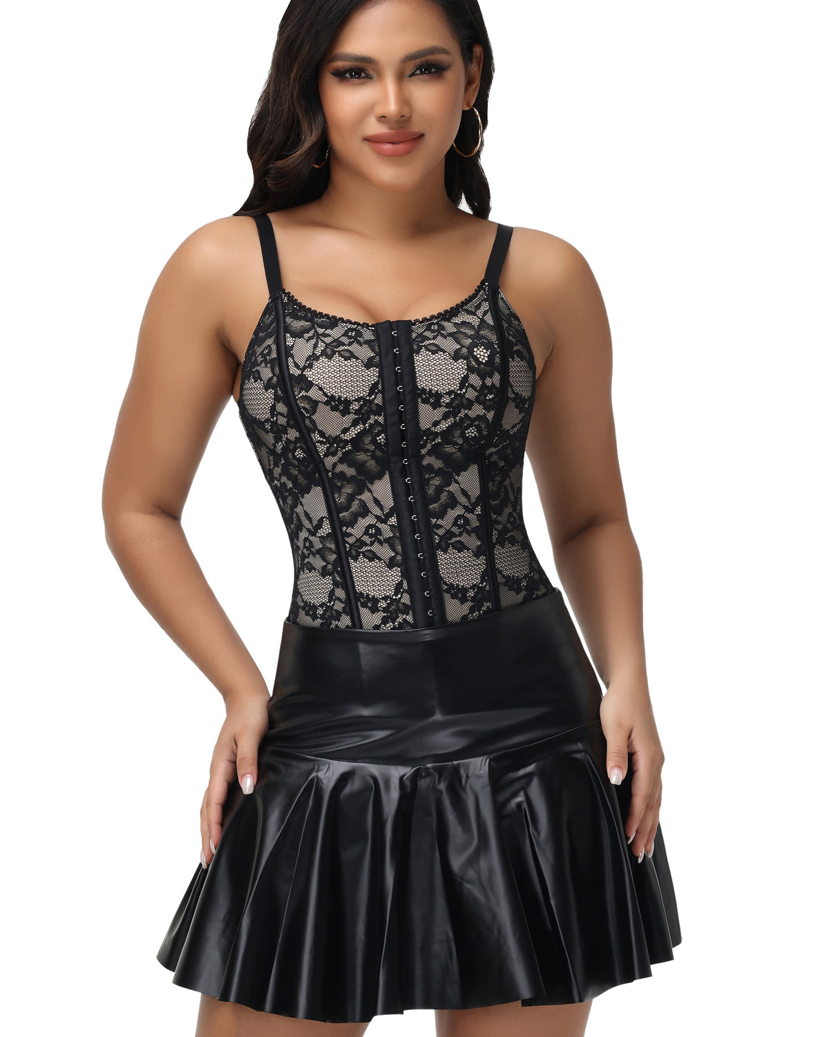 Shapshe® Fajas Colombianas Waist Trainer Floral Lace Corset Top