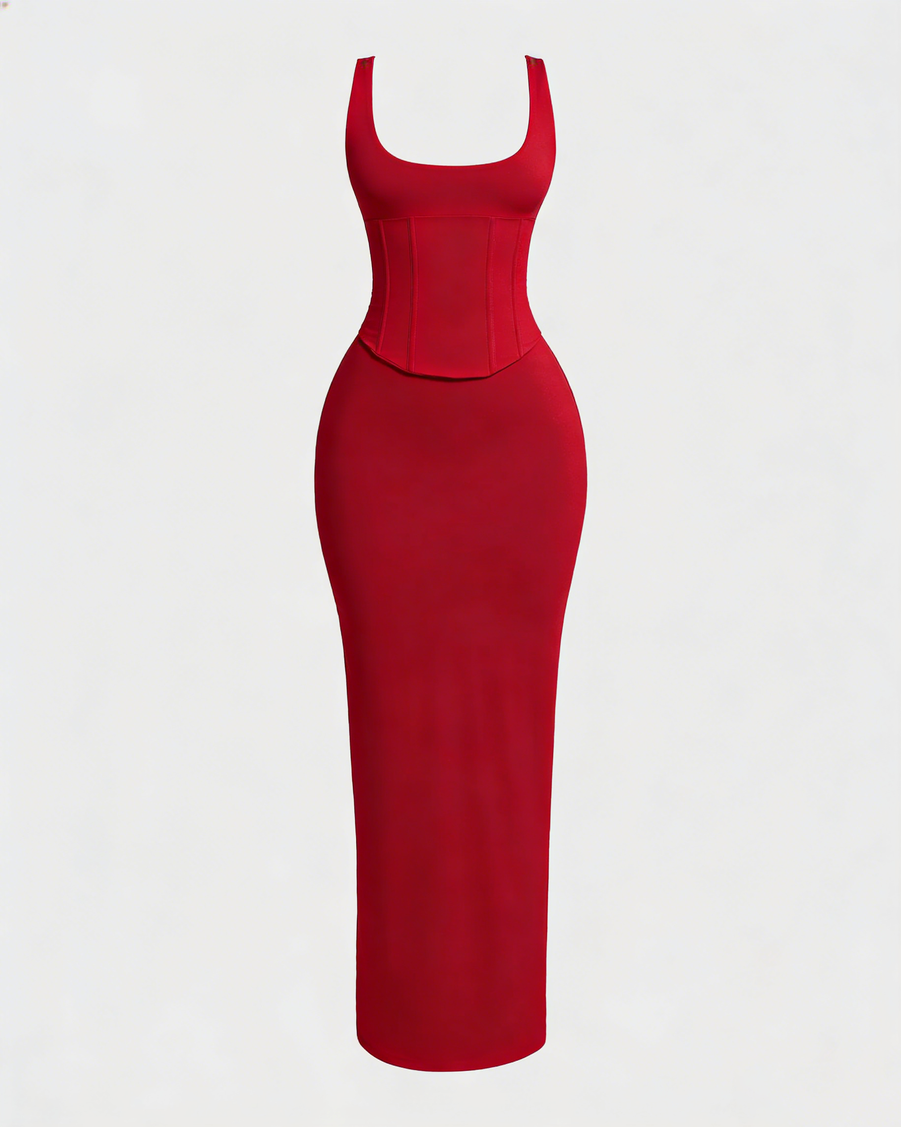 Hourglass Figure Body Shaper The Corset Maxi Dress Two-Piece Set  - By Qivii