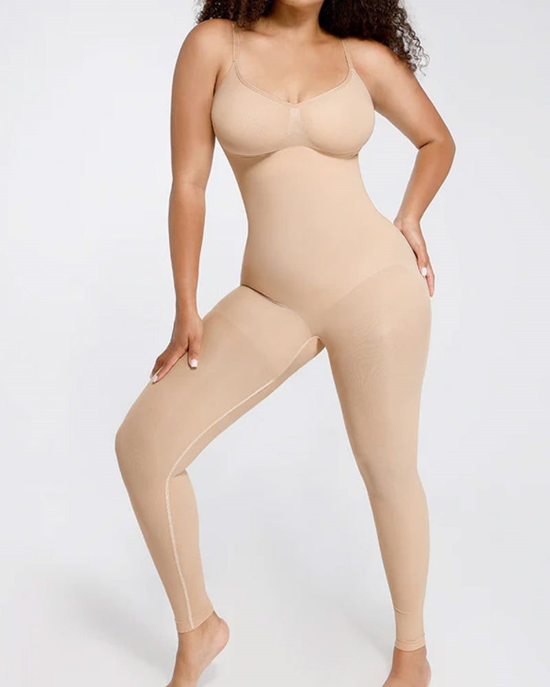 Women's Seamless Breast Support Tummy Control Full Shaping Jumpsuit  - By Qivii