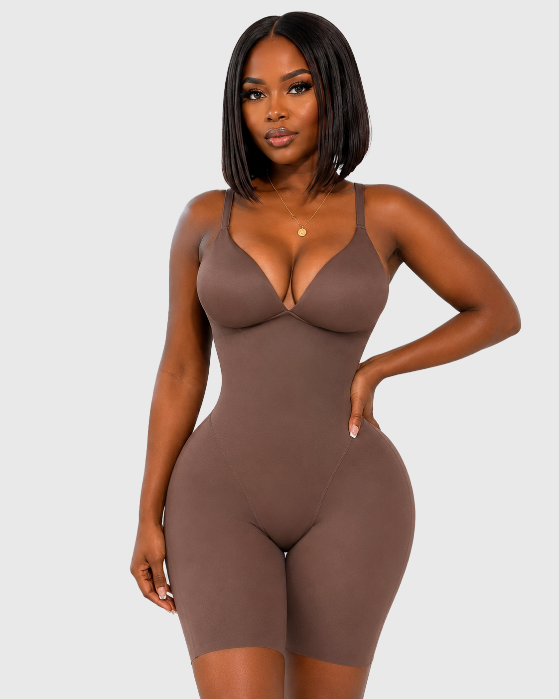 Seamless Soft Control Bodysuit with Cups Waist Snatching Shapewear