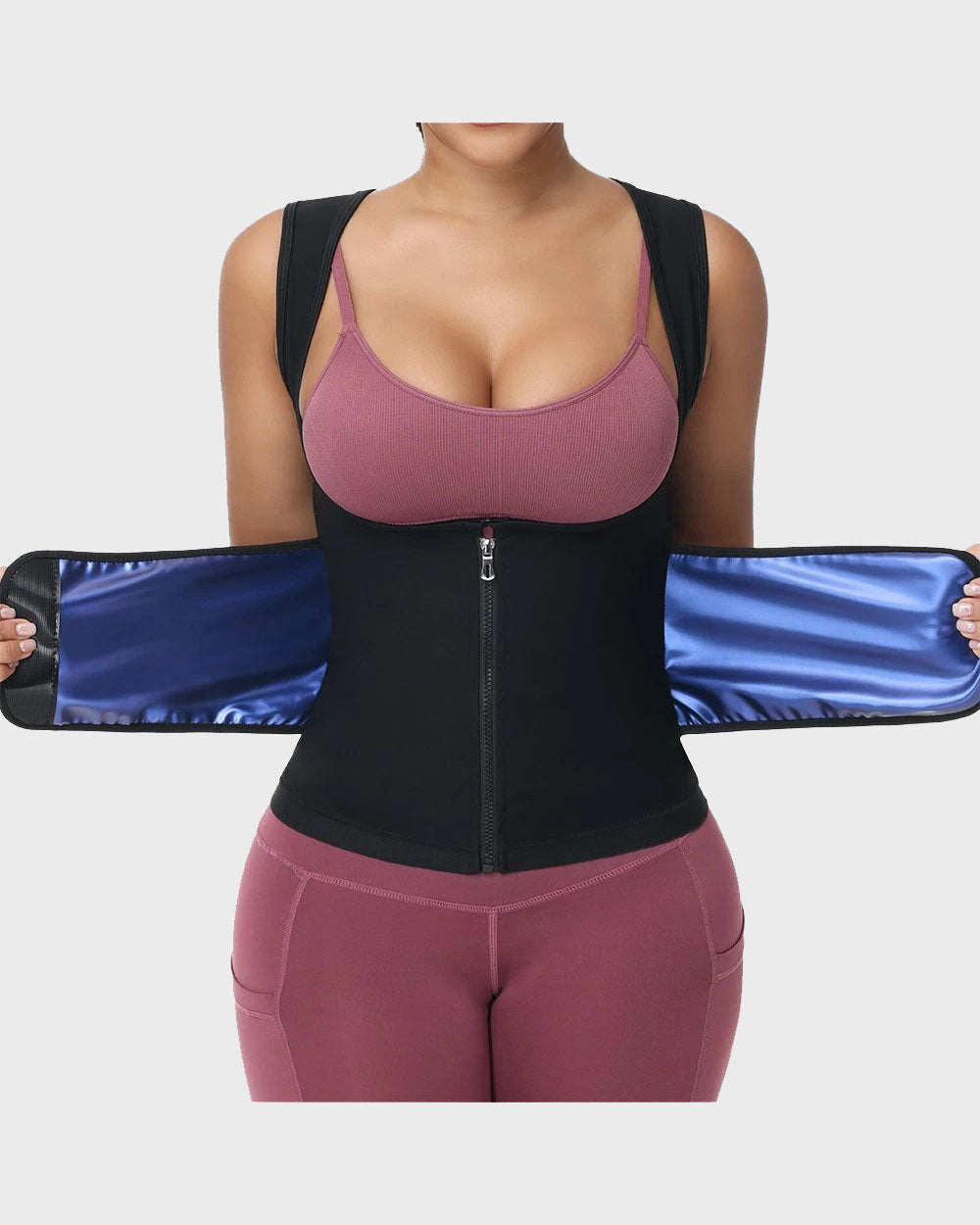 Sweat Suit Fat Burner Vest Tank Top Tummy Control Waist Trainer Belt