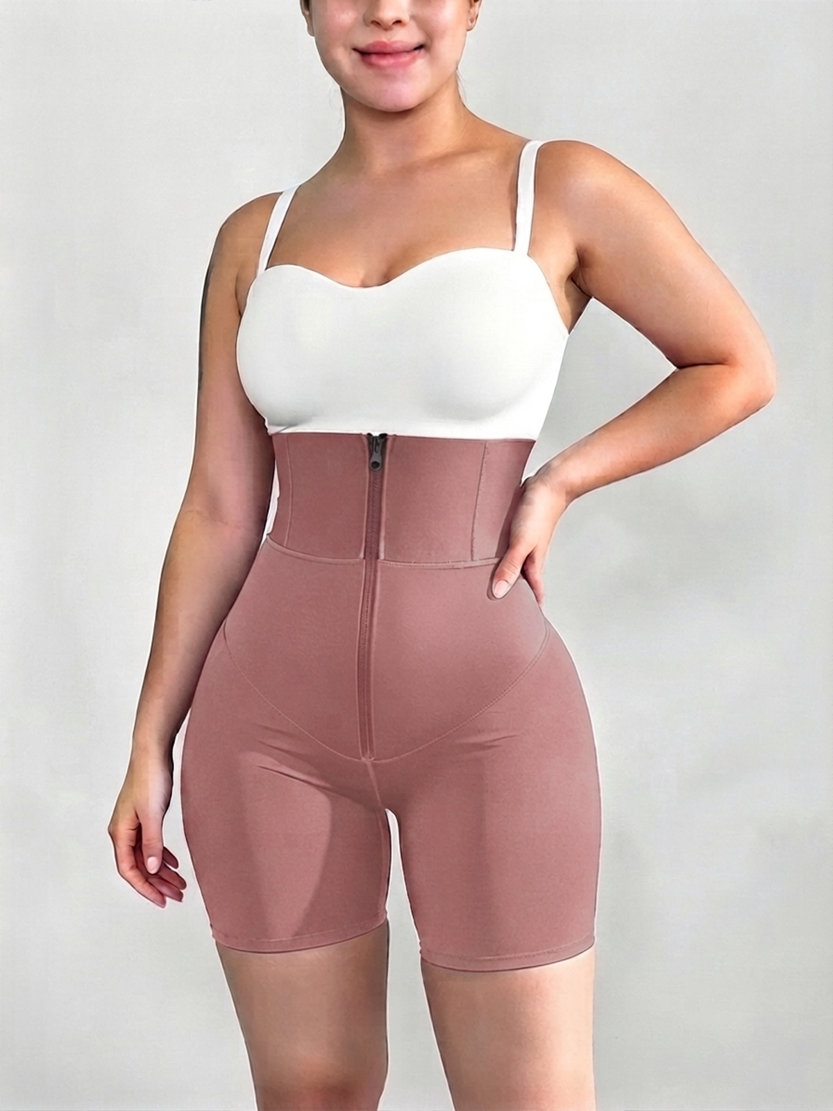 High Waist Tummy Control Shapewear Zipper Shorts