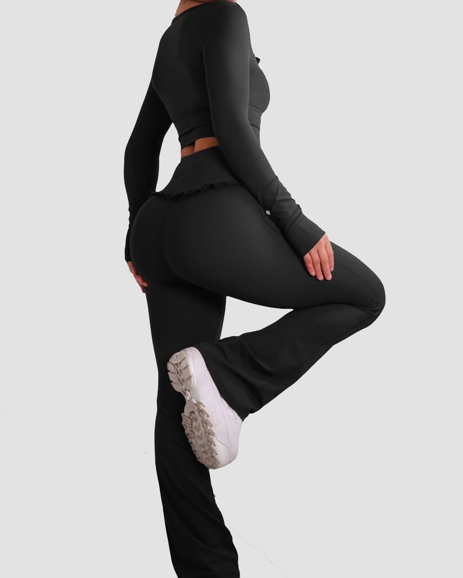 Ballet Ruffled Flare Leggings  - By Qivii