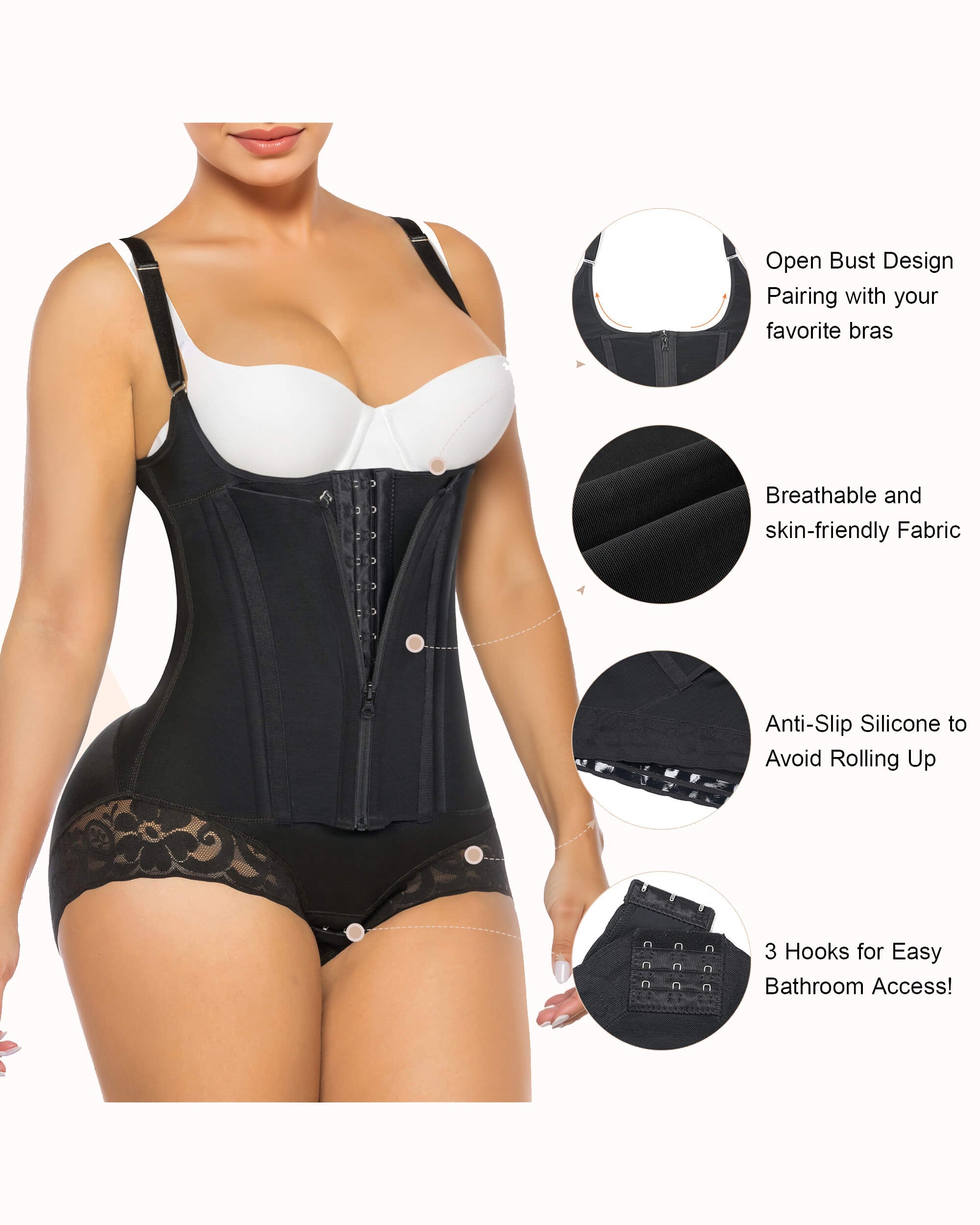 8-Steel-Bone Brief-Style Colombian Faja  - By Qivii